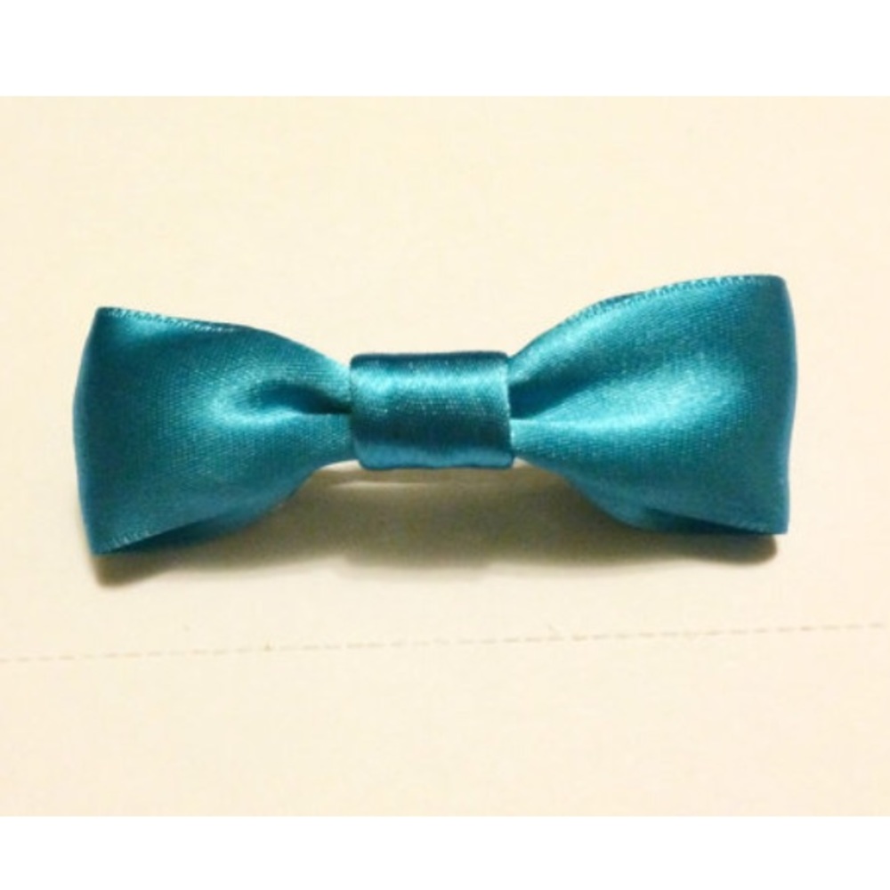 Sky Blue Satin Hair Bow